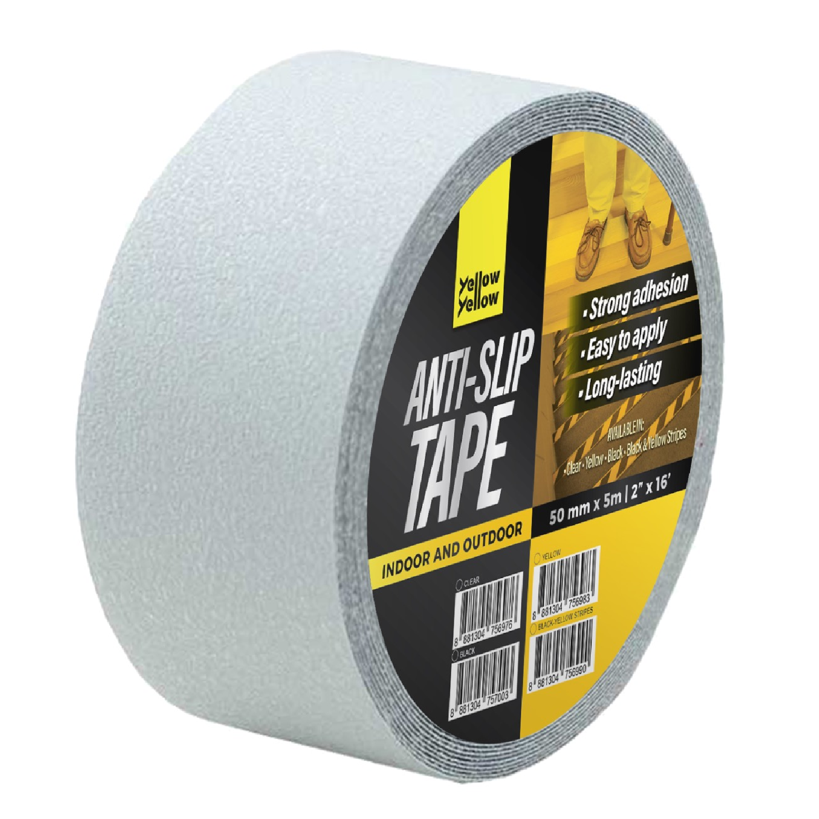 Yellowyellow ANTI-SLIP TAPE 2"/50MM X 5M (16FT) CLEAR INDOOR & OUTDOOR
